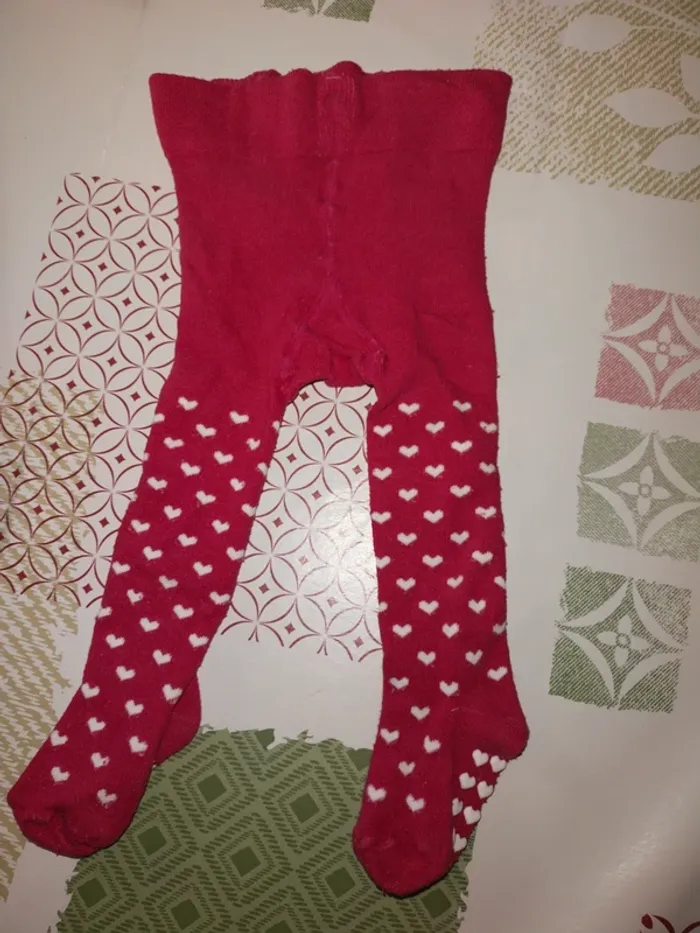 Collant chaud 6/12 mois avec talon antidérapants