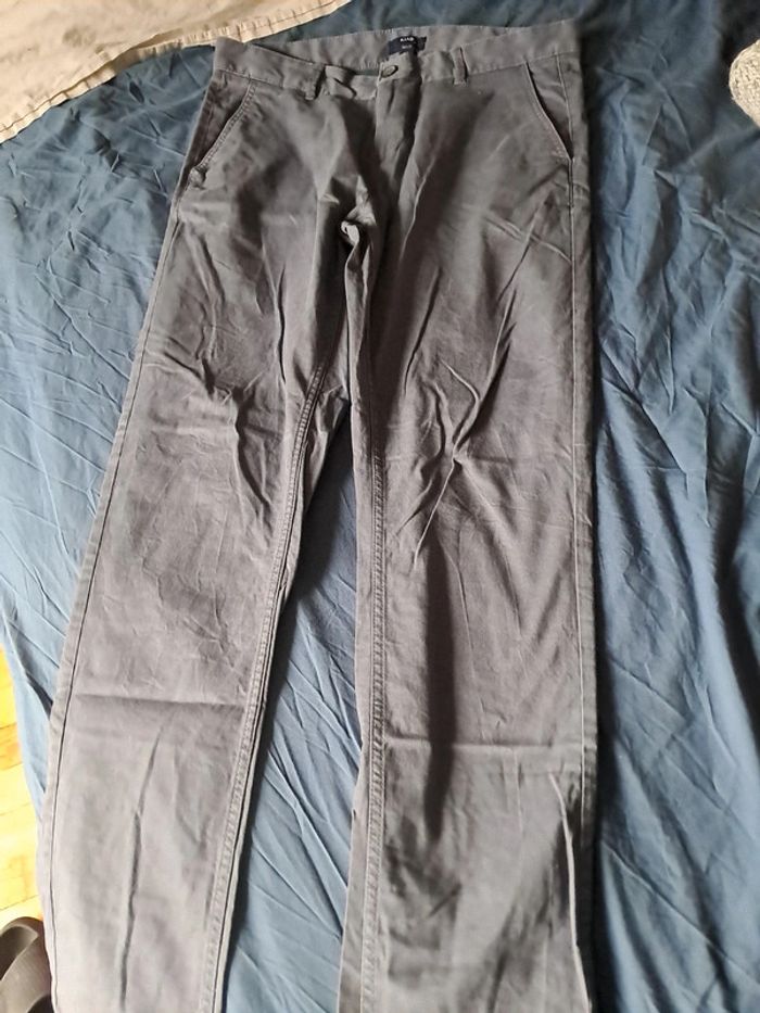 Pantalon chino bleu-gris - photo numéro 3