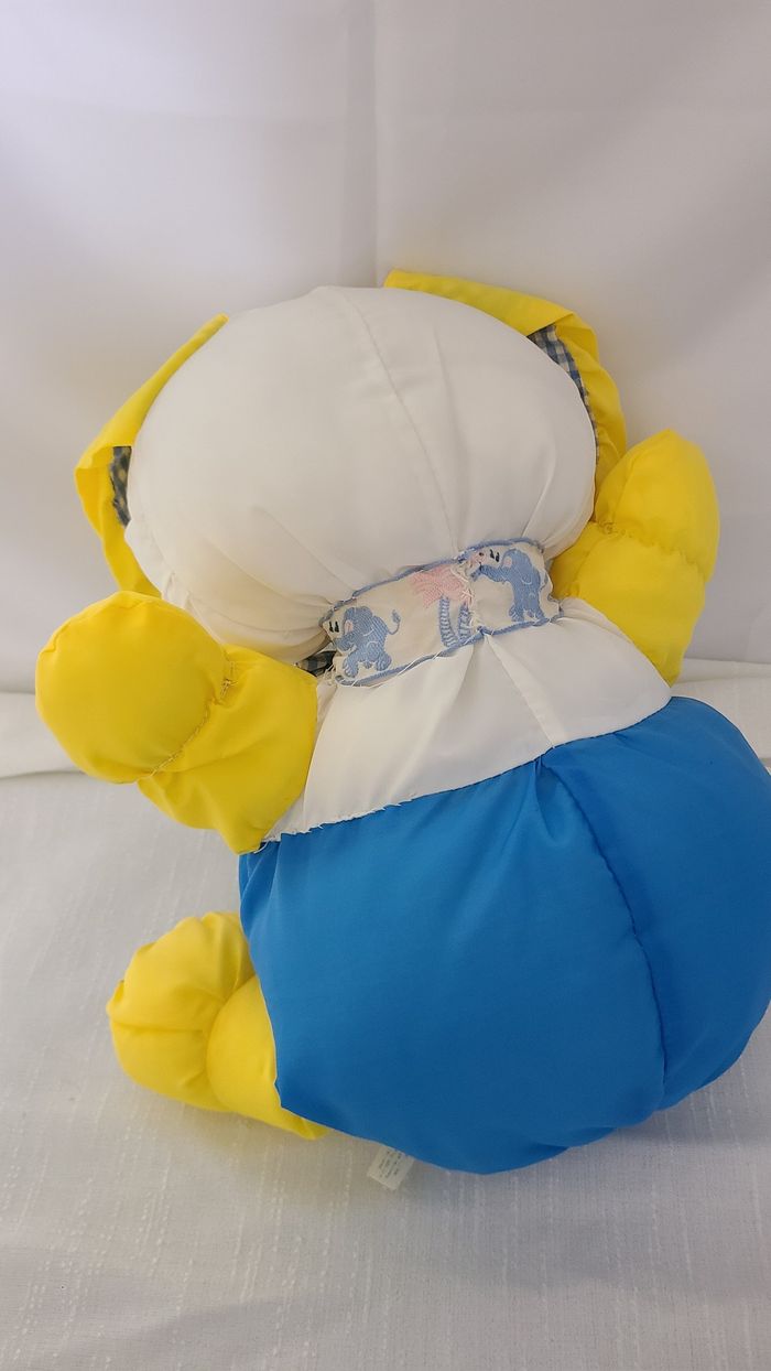 Peluche chien style BIKIN Puffalump toile de parachute vintage 38 cm - photo numéro 7