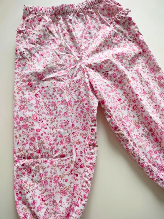 Pantalons fleurs Bout'chou 24mois - photo numéro 5