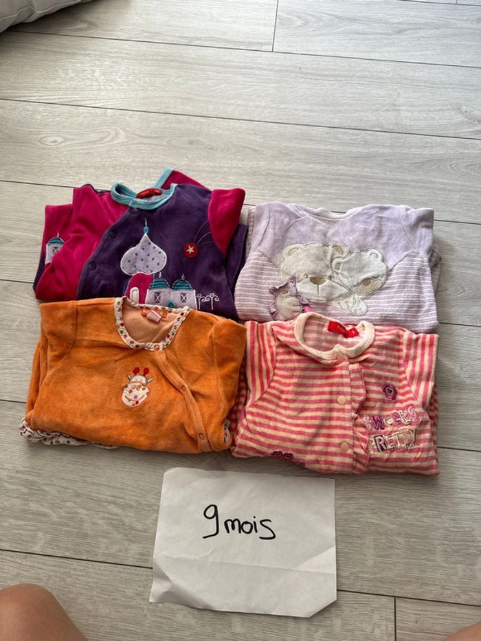 Lot de 4 pyjamas 9 mois