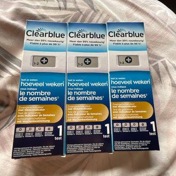 Clearblue Test de Grossesse avec Indicateur de Semaines 1 Test lot de 3