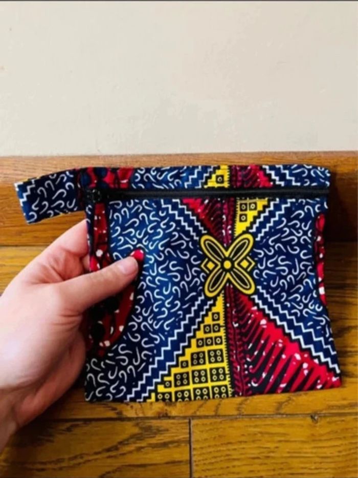 Sublime pochette africaine en coton noir à motif neuve - photo numéro 4