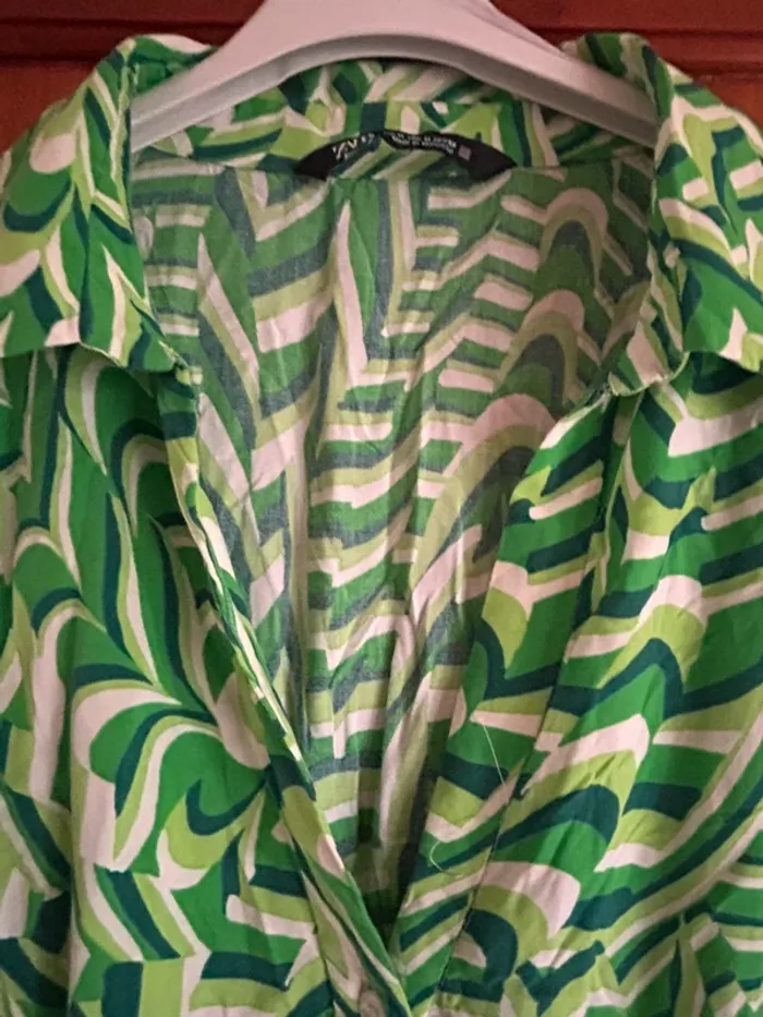 Robe verte 38 Zara - photo numéro 2
