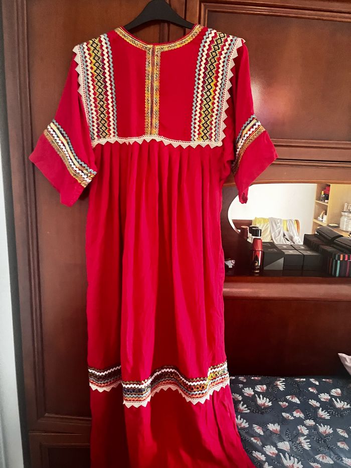 Robe kabyle pour femme, tissu fluide pour femme, galons assorti - photo numéro 4