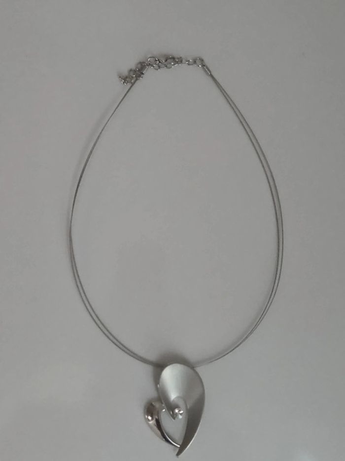 Collier acier coeur