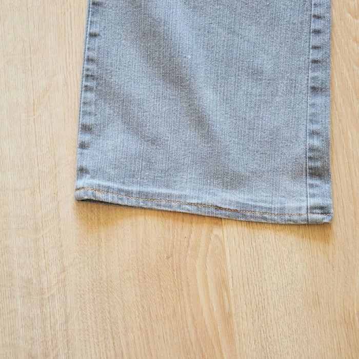 Vintage Jeans Wide Large Regular Gris Femme Coeur brodé Exclusive Mode (Taille 40) - photo numéro 5