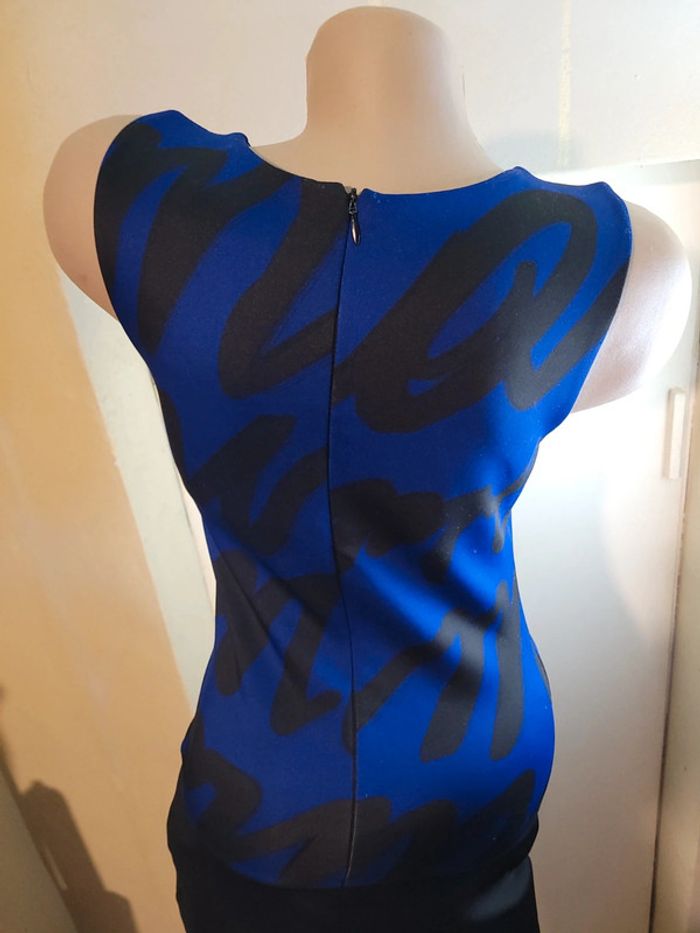 Très belle robe noir et bleu, rinascimento - photo numéro 4