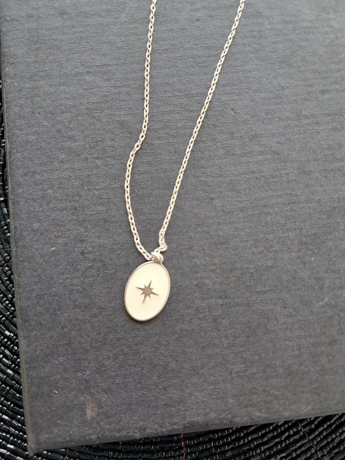 Collier argent pendentif résine - photo numéro 3