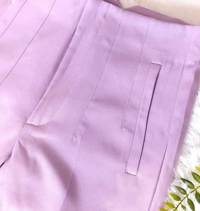 Pantalon Costume Taille Haute Pour Femme. Couleur Lila. Taille XS - photo numéro 4
