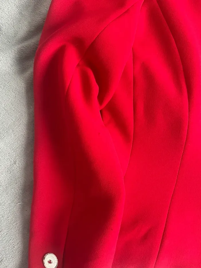 Veste blazer rouge Allumette Paris – Élégance 80s made in France - photo numéro 7