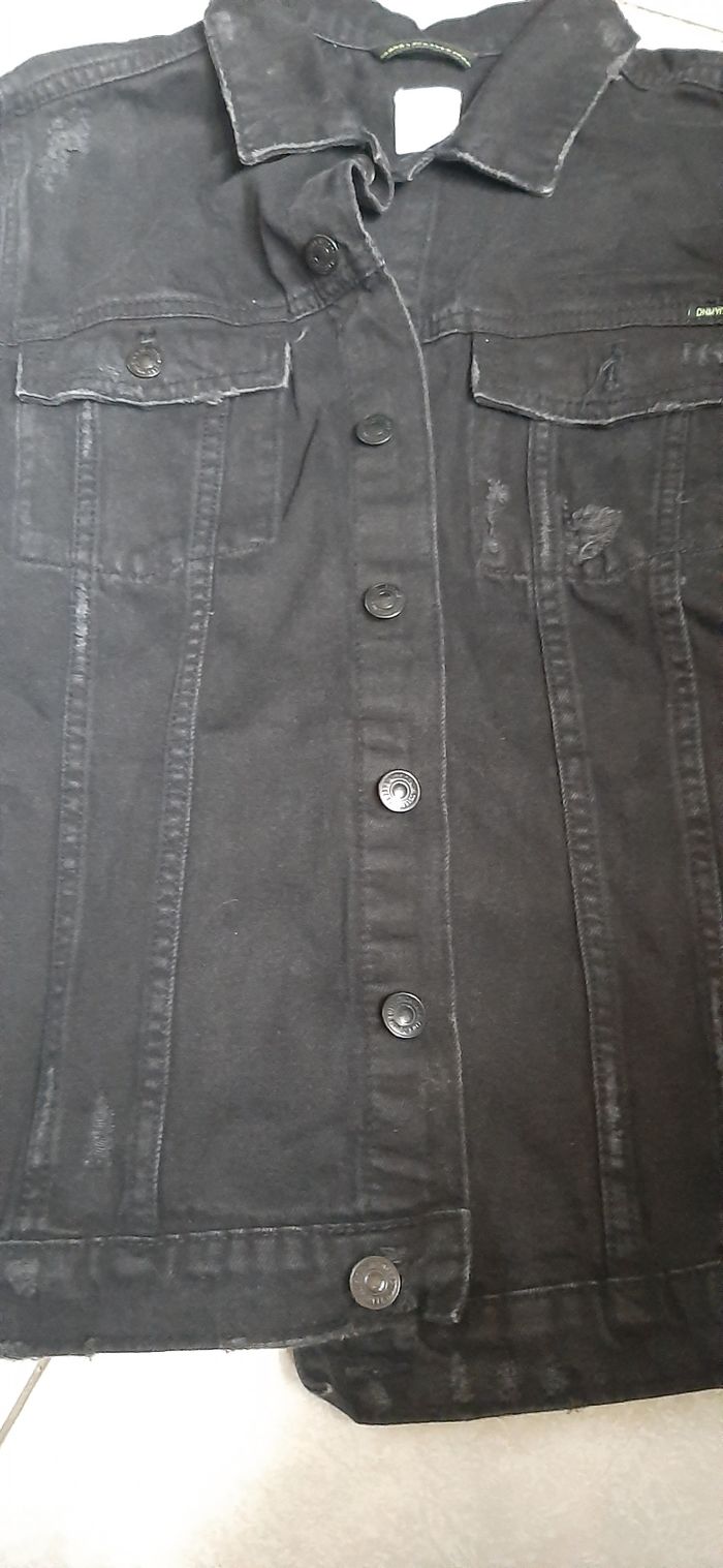 Blouson noir jean - photo numéro 3