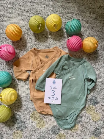 Lot de 2 bodies Petit Bateau