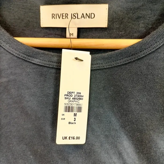 T-shirt tie and dye bleu/blanc - Taille M - River Island - Neuf A348 - photo numéro 4