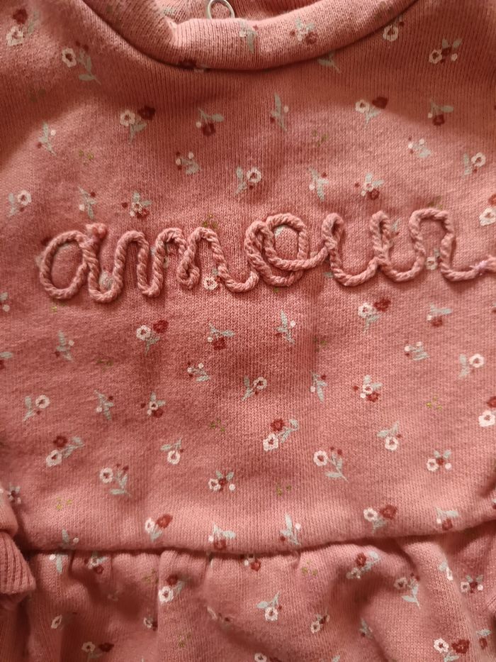 Robe sweat fleurie 12 mois - photo numéro 2