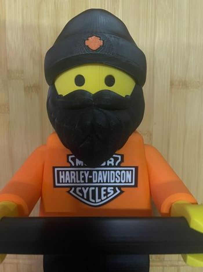 Porte-Papier Toilette Style Lego Harley Davidson – Déco Fun & Originale Salle de Bain - photo numéro 3