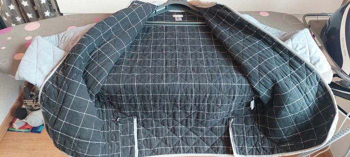 Jolie veste femme matelassée Edéis 38/40 grise claire très bon état - photo numéro 5
