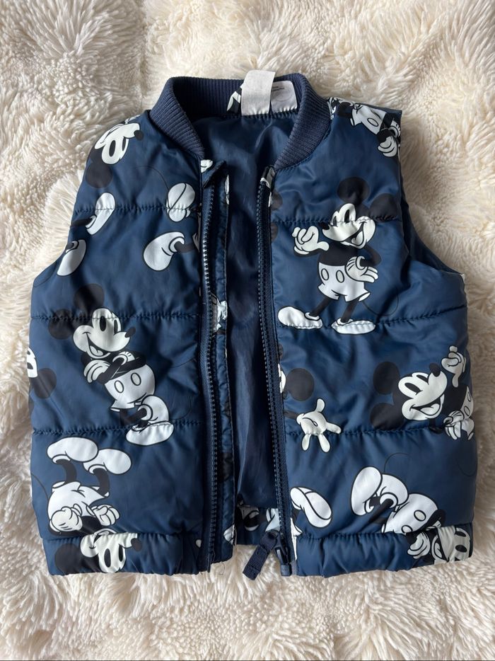 Doudoune sans manches Mickey bleu foncé - photo numéro 4