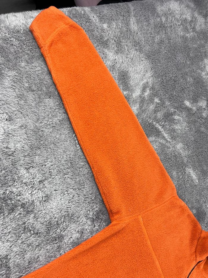 Pull polaire Timberland orange avec logo brodé – Taille XS (taille grand) - photo numéro 12