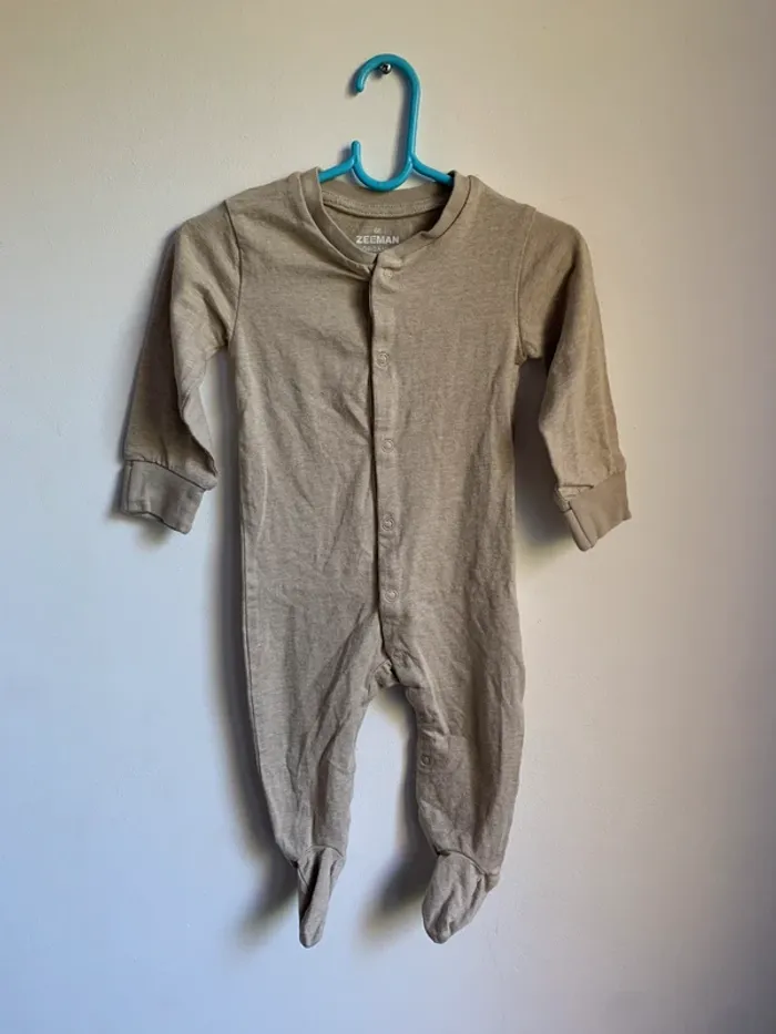 Pyjama beige bébé Zeeman - 6 mois