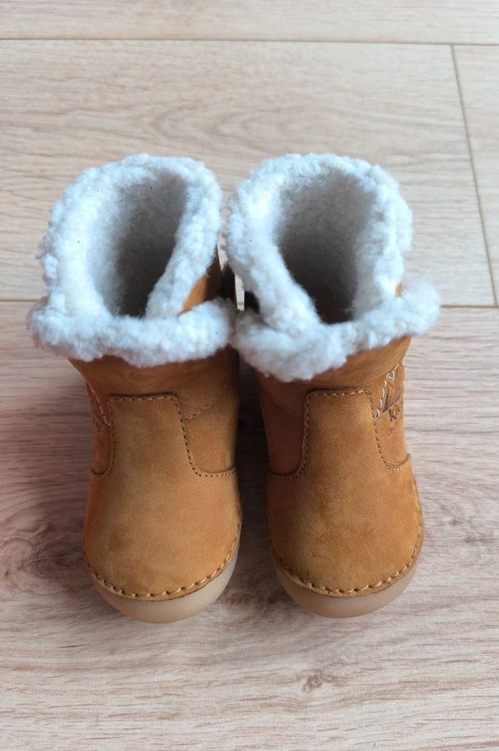 Chaussures/ Bottines Kickers fille ou garçon Sobooty Camel Kickers quasi neuves - Taille 19 - photo numéro 3
