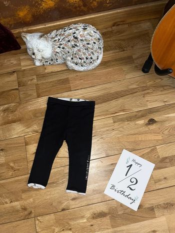 Legging réversible noir motifs ananas ikks très bon état 6mois/68cm