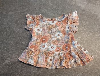 T-shirt fleuri bébé fille 2/3 ans neuf