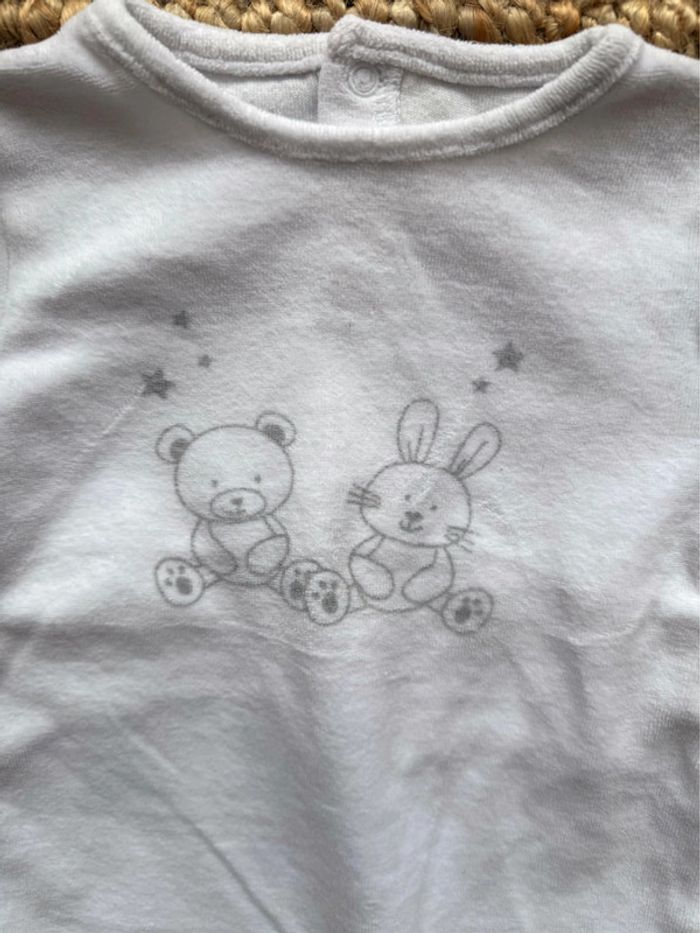 Pyjama velours Kimbaloo 3mois / 60cm - photo numéro 2