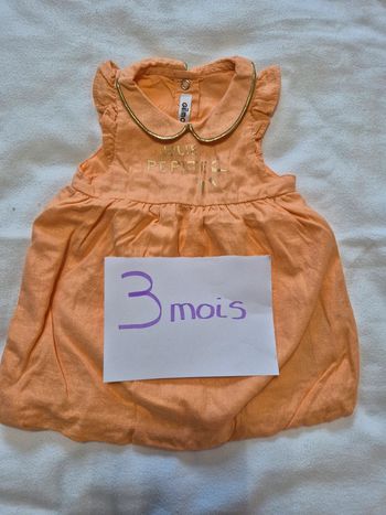 Robe Gémo orange pailletée
