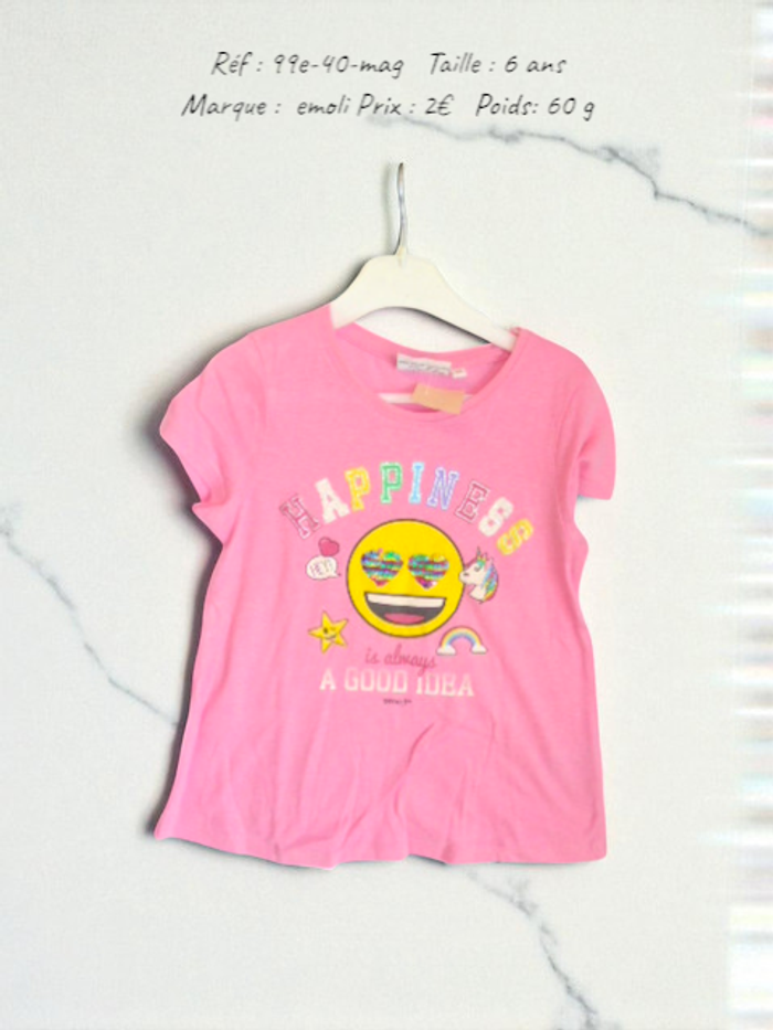 T-shirt 6 ans Emoji (99e-40-mag)