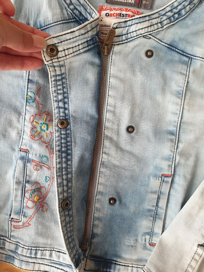 Jolie veste en jean zippée Orchestra 8 ans - photo numéro 3