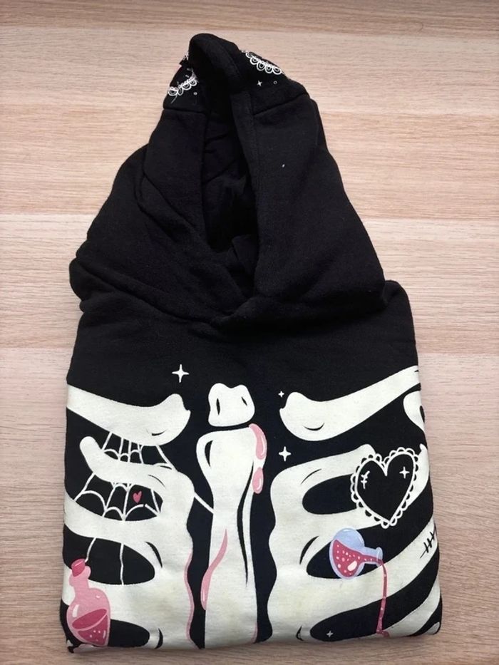 Sweat à capuche halloween phosphorescent 8 ans - photo numéro 4