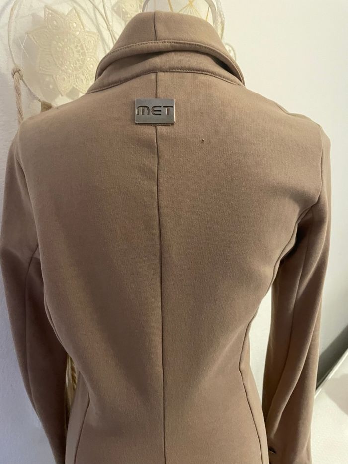 Blazer long MET beige femme taille M - photo numéro 6