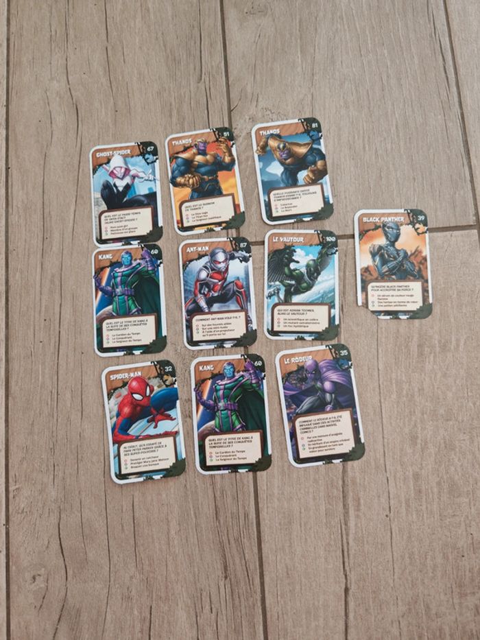 Lot de cartes Marvel Leclerc