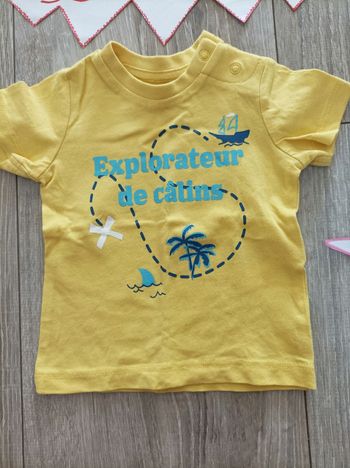 Tee-shirt 3 mois grain de blé jaune
