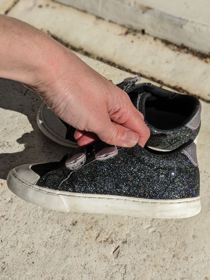 Chaussures fille paillettes vertbaudet taille 28 - photo numéro 3