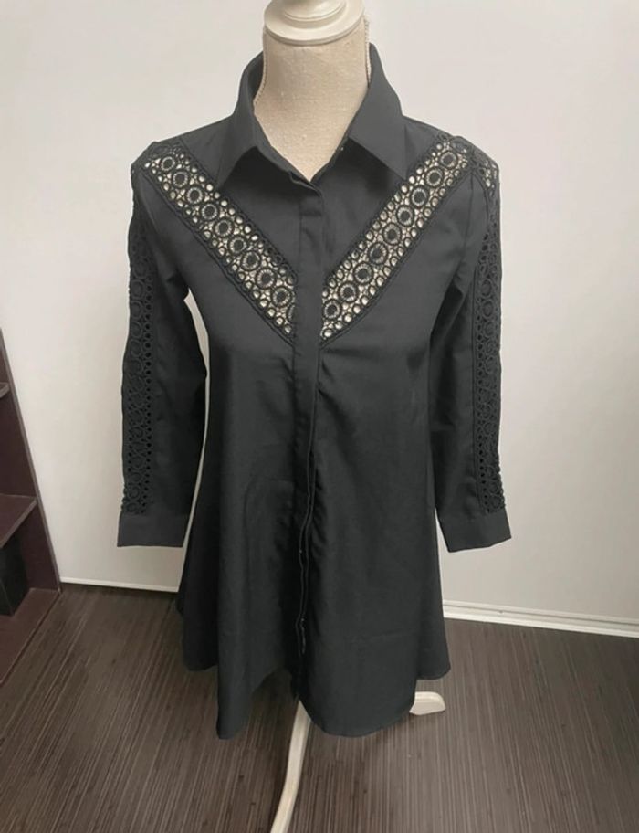 Élégante robe chemise noire Glamorous Petite - Taille S
