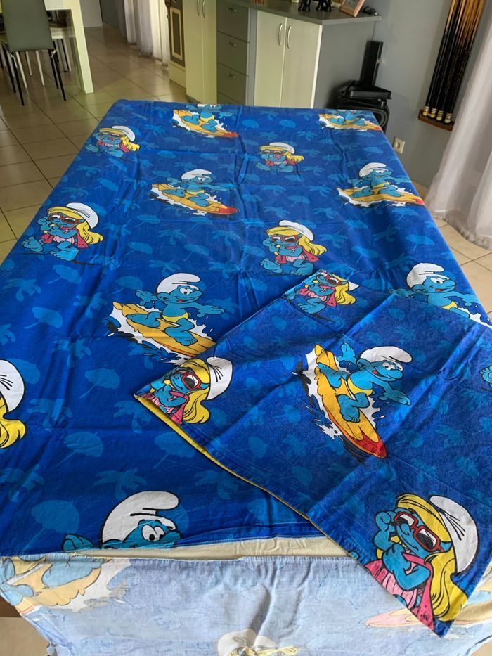 Parure de lit schtroumpfs - photo numéro 3