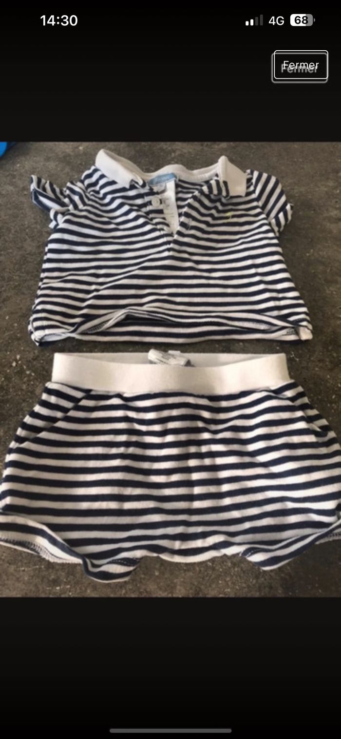 Superbe ensemble short/t shirt jacadi