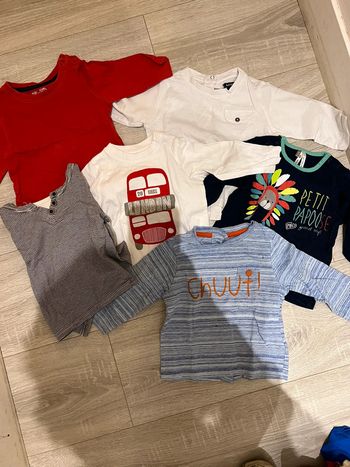 Lot tee shirt ML 6 mois