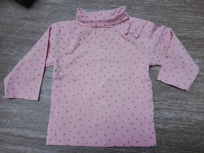 Lot de 4 t-shirts col roulé rose, doré ou gris - photo numéro 4