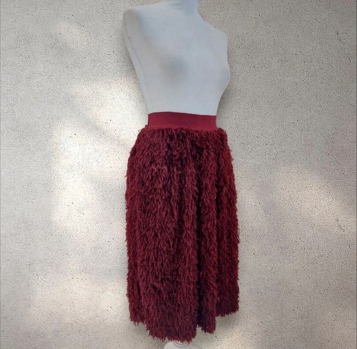 Jupe midi taille élastique 36 à plumes - photo numéro 3