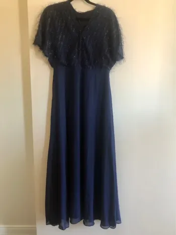 Robe longue bleu marine