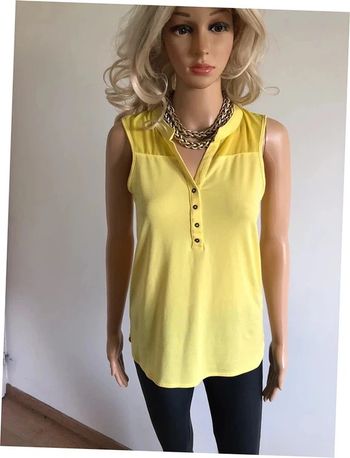 Top jaune sans manches Cache Cache taille 36 TBE