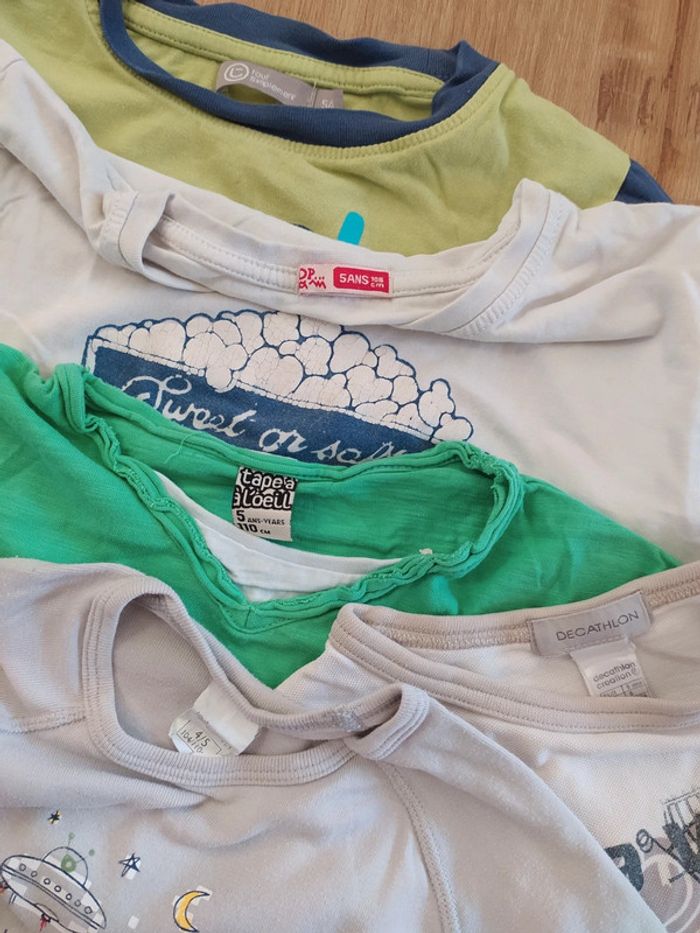 Lot de 5 t-shirt 5 ans pop corn / monstre - photo numéro 7
