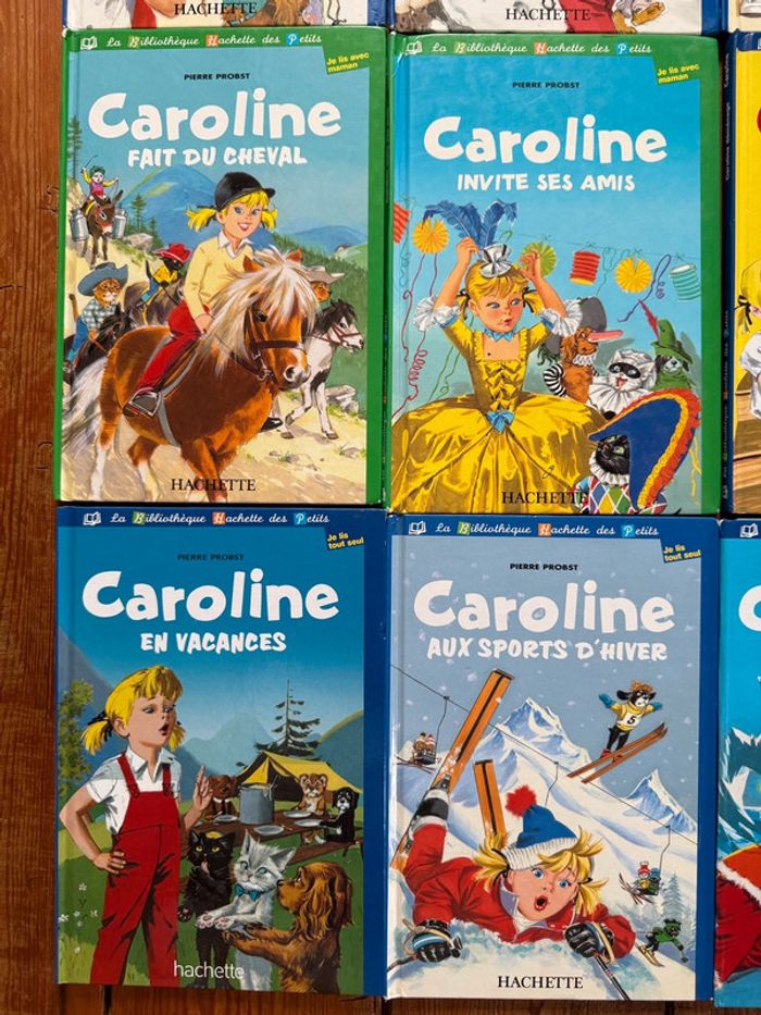 Etat moyen - Lot de 9 livres Caroline bd bibliothèque Hachette des petits cheval Amérique Noël - photo numéro 2