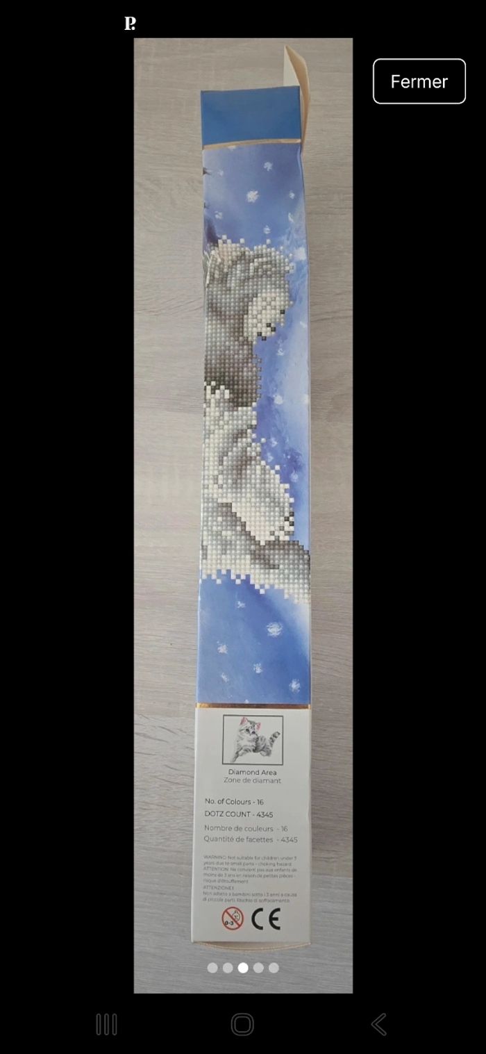 Diamond painting Chaton dans la neige - photo numéro 3