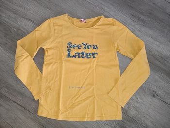 T shirt 10 ans Tape à l'oeil "See you later" moutarde