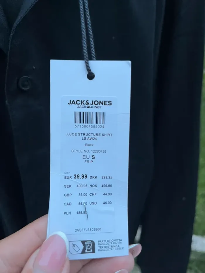 Chemise noir jack et jones taille S - photo numéro 4