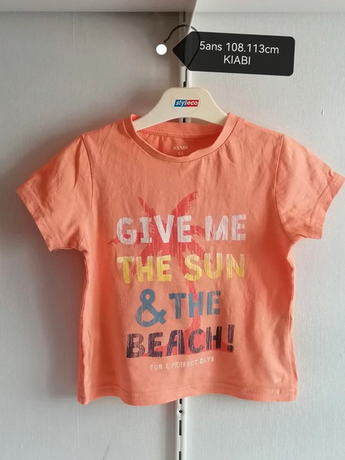 Tee-shirt abricot 5ans 108.113cm